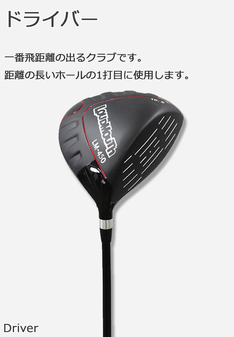 ラウドマウス ゴルフ クラブセット メンズ 15点 フル セット