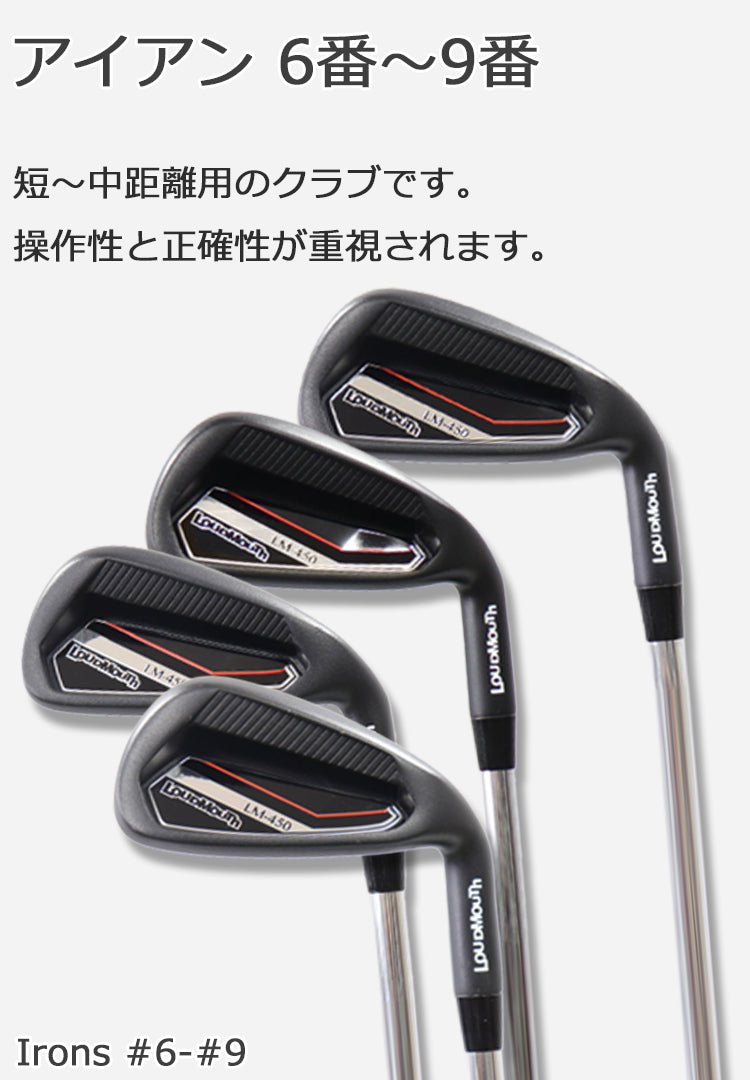ラウドマウス ゴルフ クラブセット メンズ 15点 フル セット