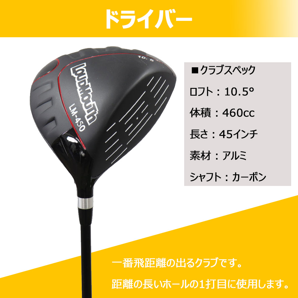 ラウドマウス ゴルフ クラブセット メンズ 15点 フル セット